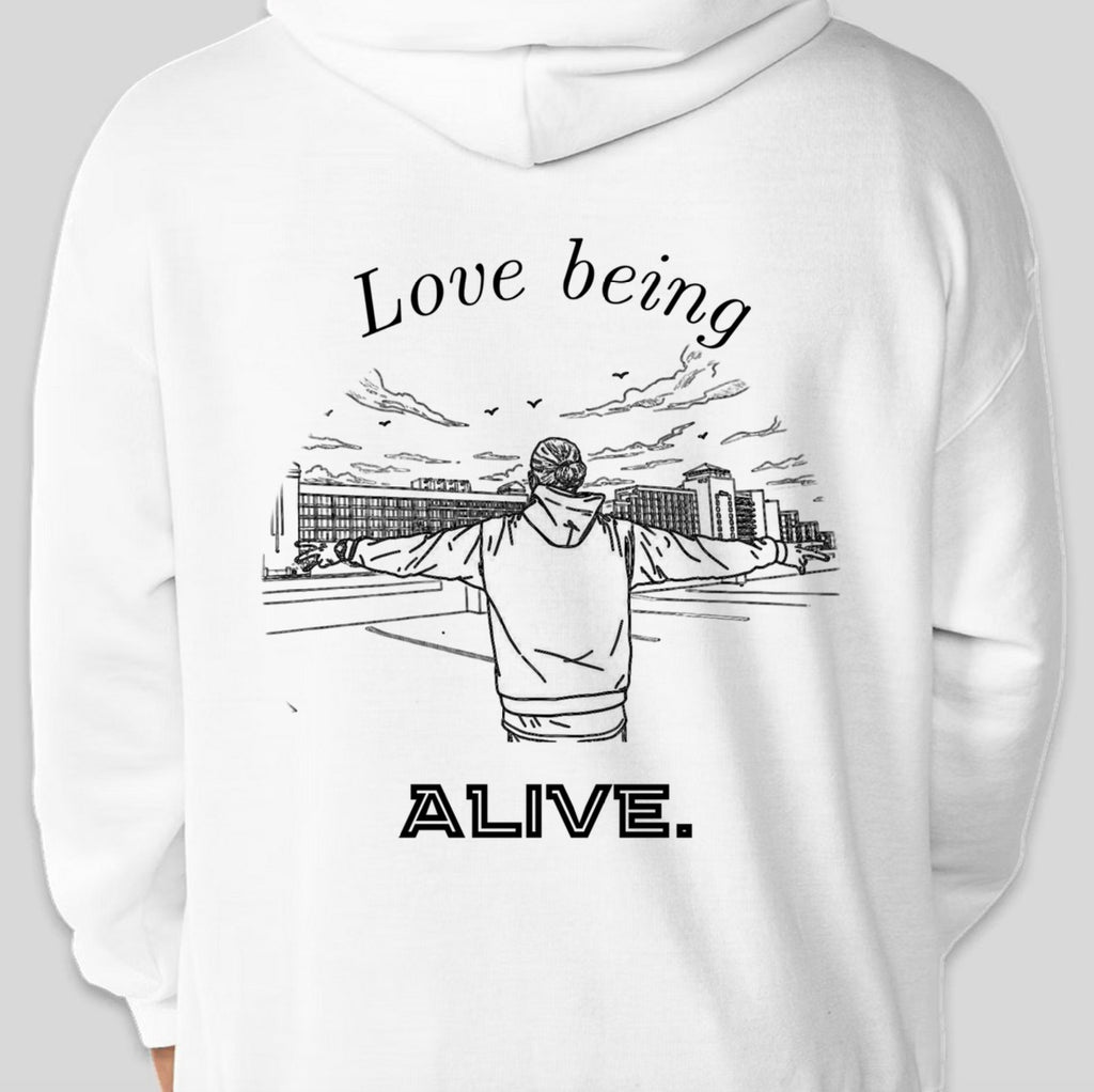 Love being ALIVE! Hoodie "Peace out"