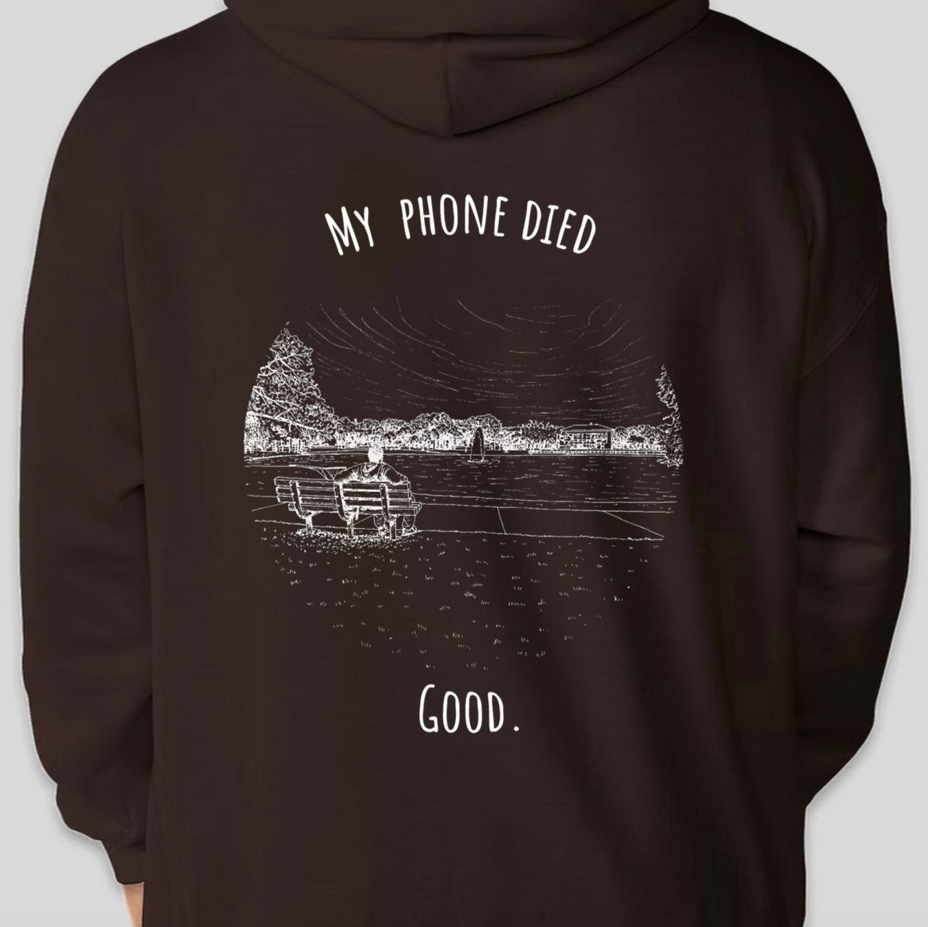 "My phone died" Bird Watcher Edition Hoodie