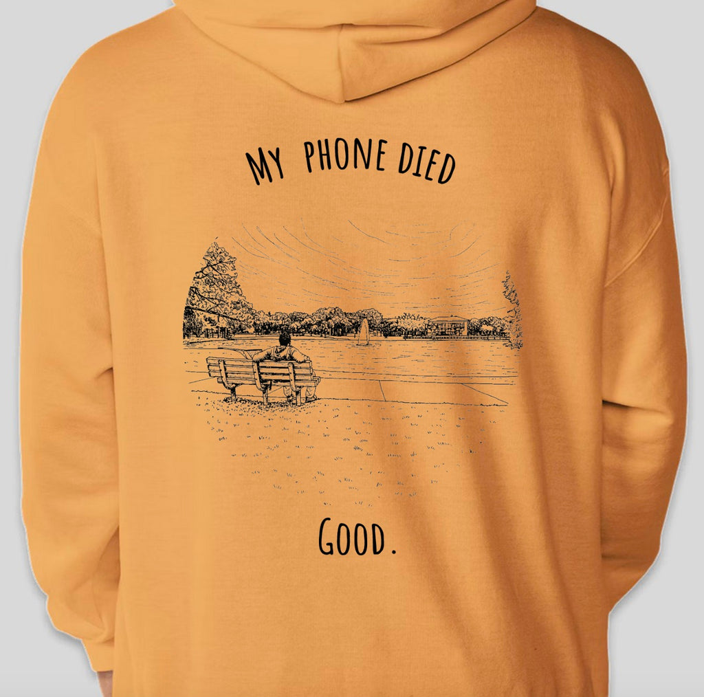 "My phone died" Bird Watcher Edition Hoodie