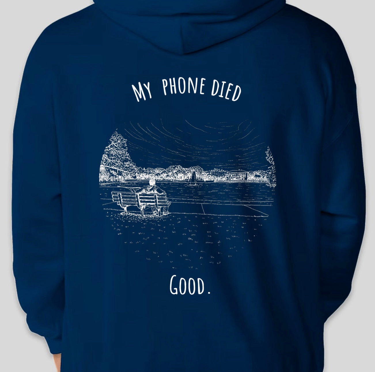 "My phone died" Bird Watcher Edition Hoodie