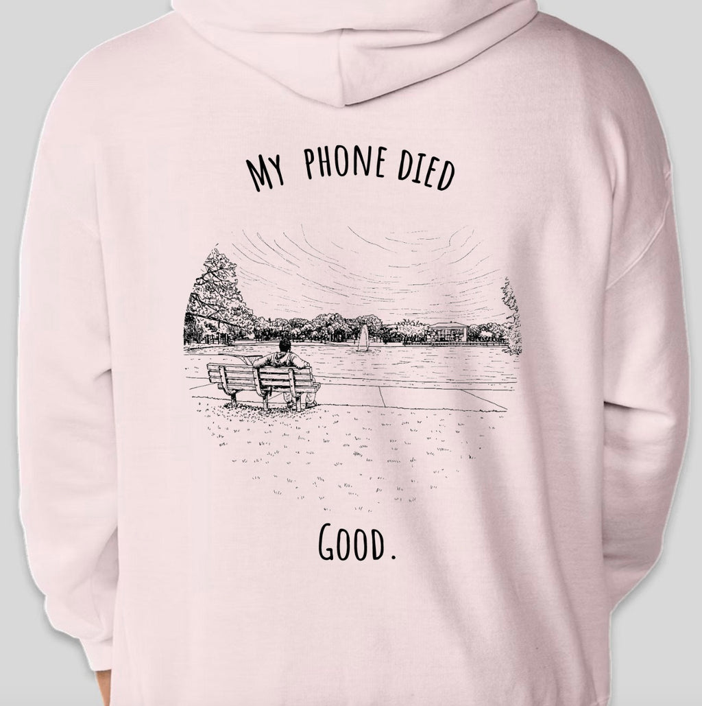 "My phone died" Bird Watcher Edition Hoodie