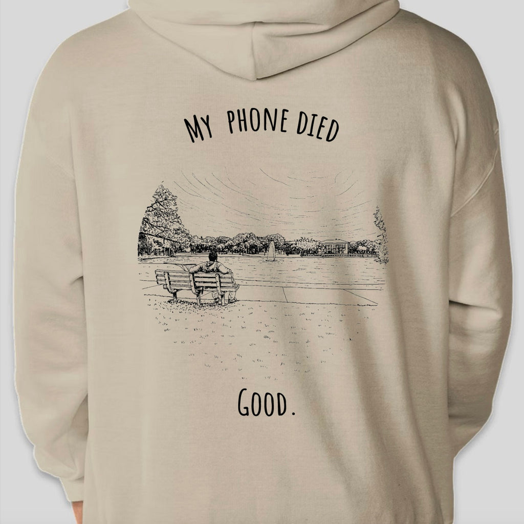 "My phone died" Bird Watcher Edition Hoodie