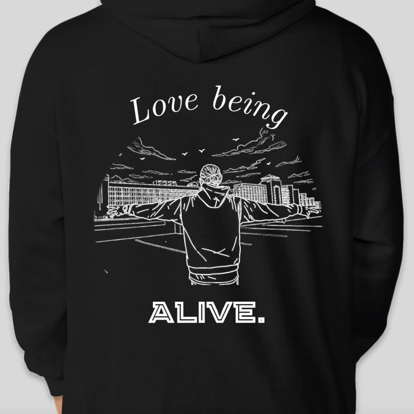 Love being ALIVE! Hoodie "Peace out"
