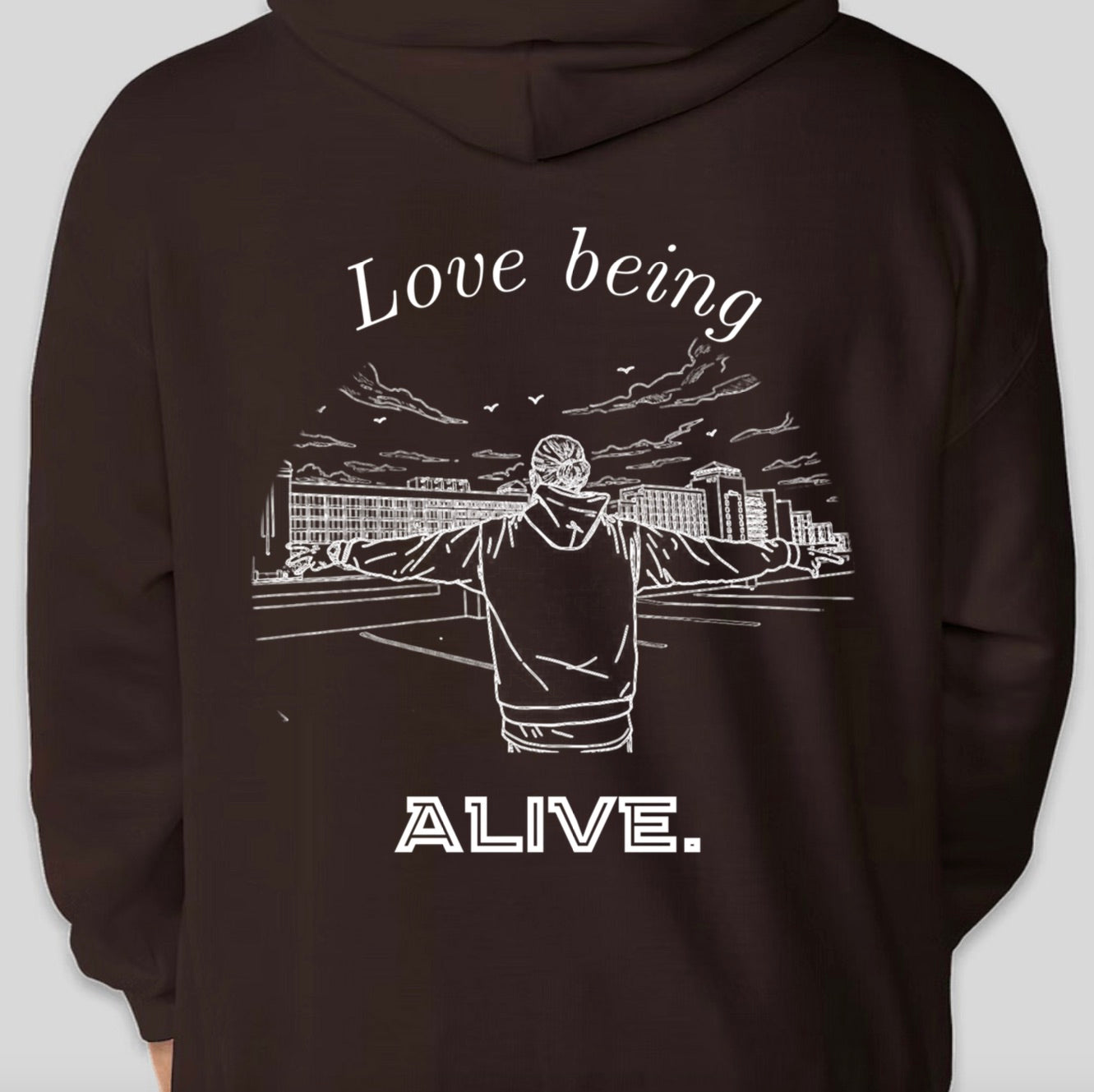 Love being ALIVE! Hoodie "Peace out"