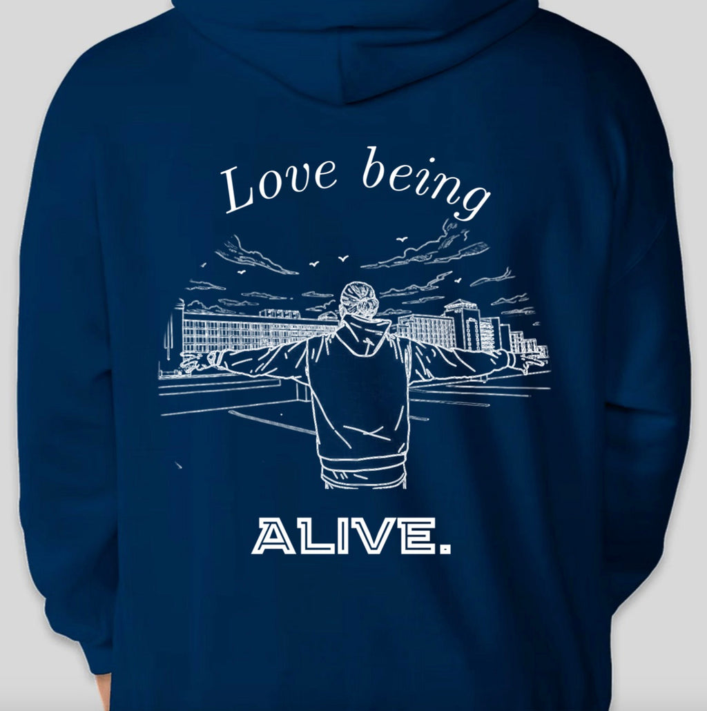 Love being ALIVE! Hoodie "Peace out"