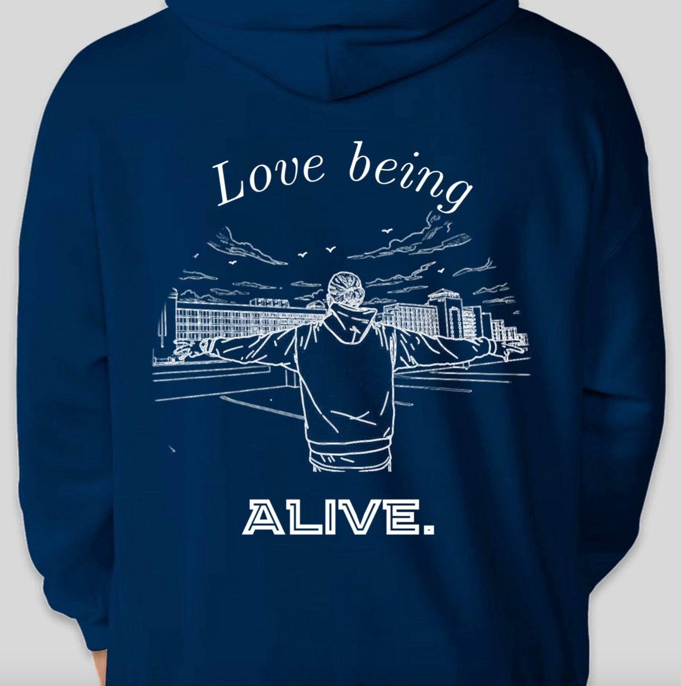 Love being ALIVE! Hoodie "Peace out"