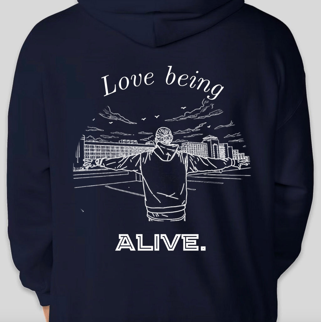 Love being ALIVE! Hoodie "Peace out"