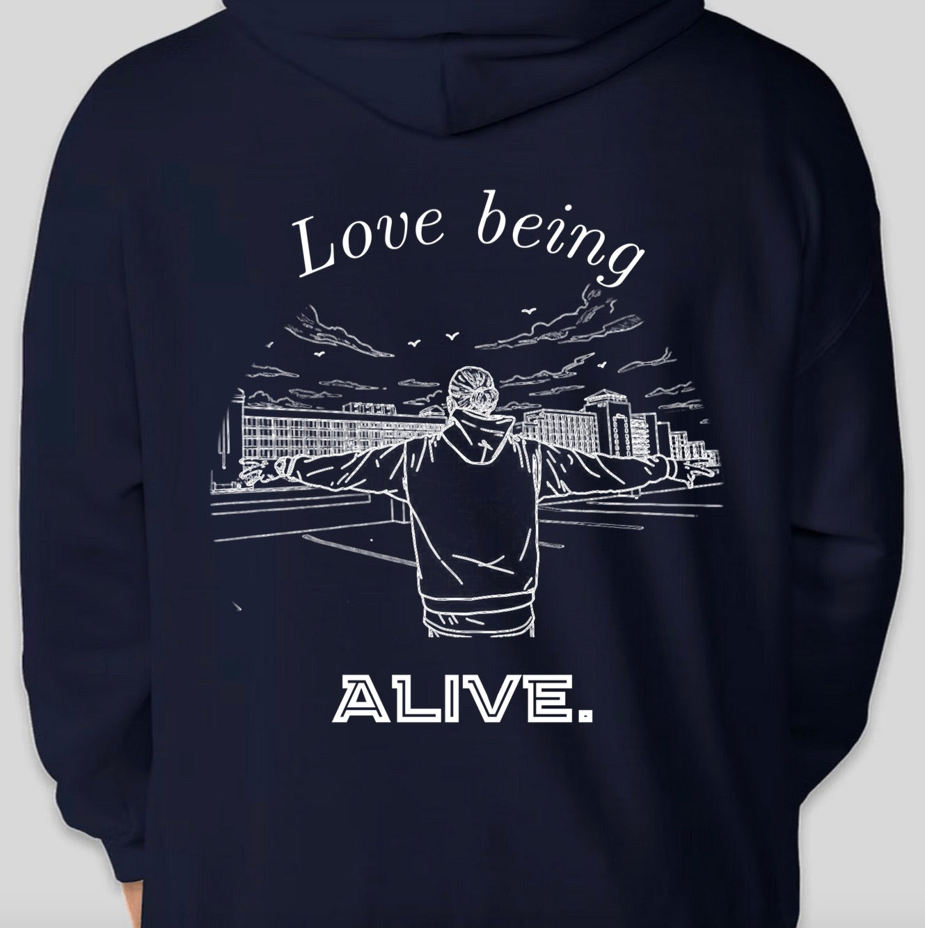 Love being ALIVE! Hoodie "Peace out"