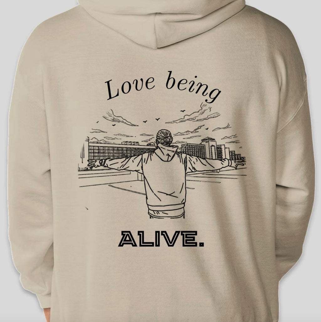 Love being ALIVE! Hoodie "Peace out"