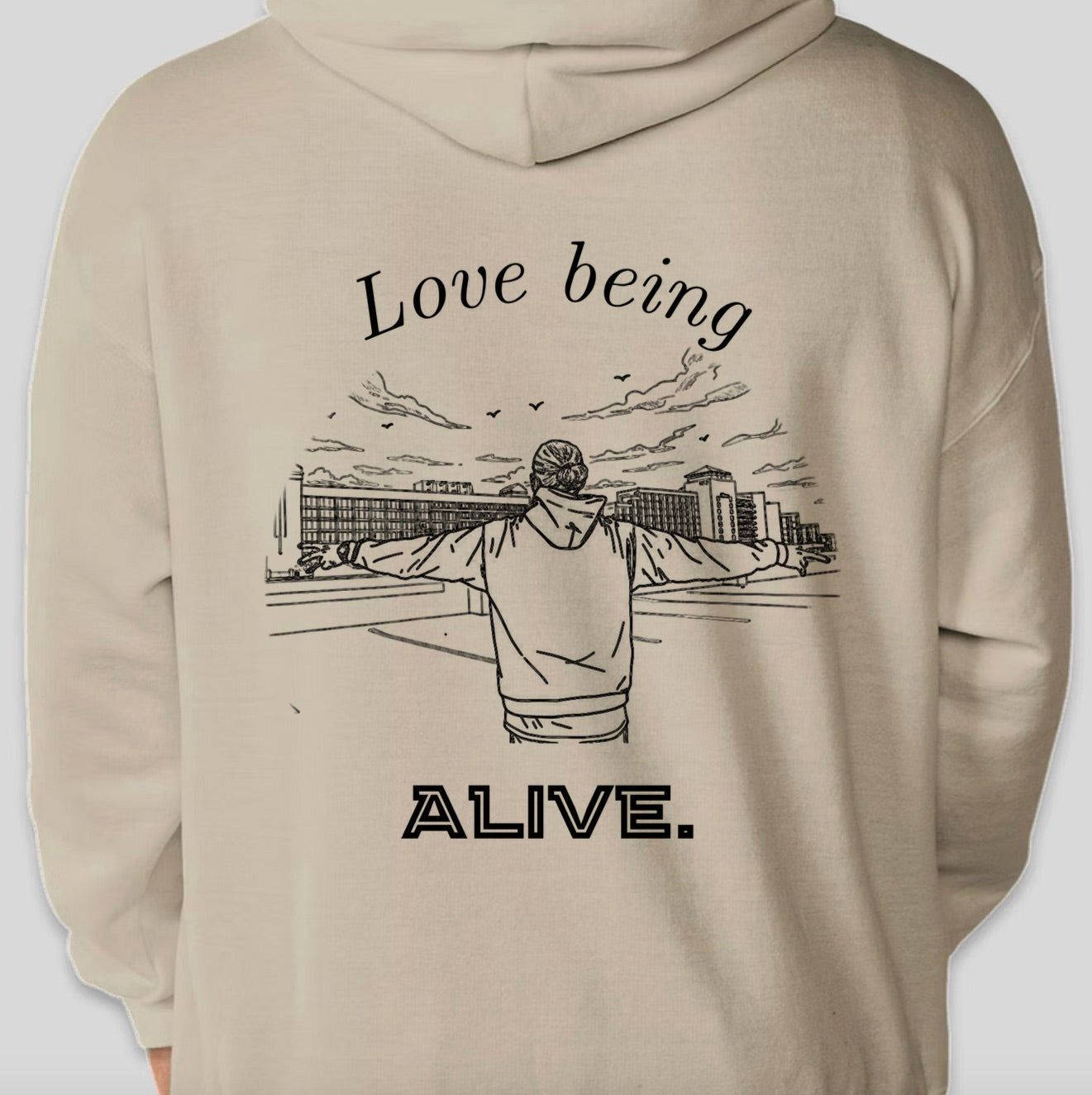 Love being ALIVE! Hoodie "Peace out"